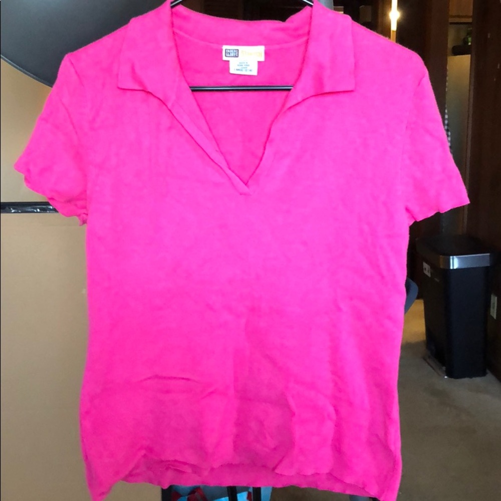 Faded Glory pink collared shirt